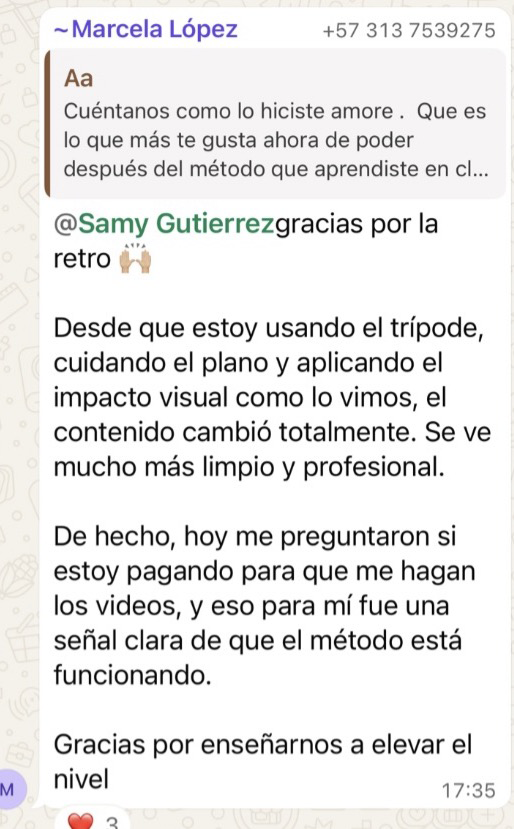 Testimonio de alumna de Impacto Visual