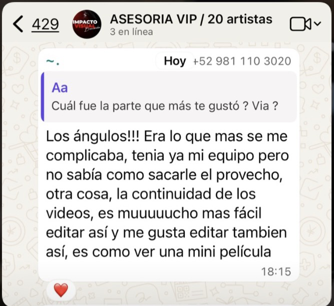 Testimonio de alumna de Impacto Visual